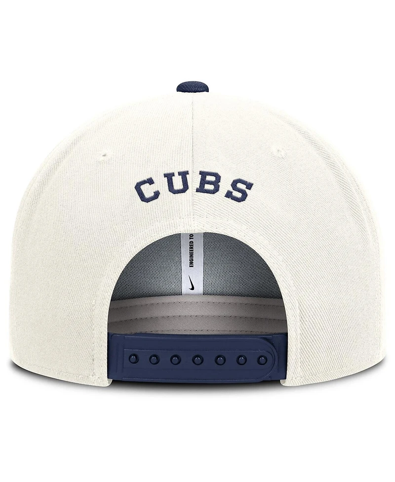 Nike Men's Cream/Navy Chicago Cubs Cooperstown Pro Dri-fit Snapback Hat