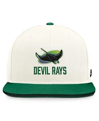 Nike Men's Cream/Green Tampa Bay Rays Cooperstown Pro Dri-fit Snapback Hat