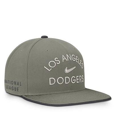Nike Men's Olive Los Angeles Dodgers Pro Dri-fit Snapback Hat