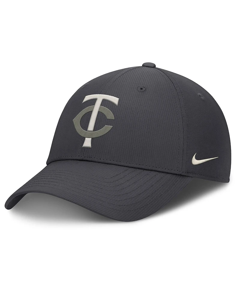Nike Men's Anthracite Minnesota Twins Club Dri-fit Adjustable Hat