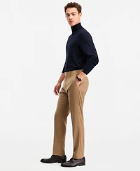 Tommy Hilfiger Men's Modern-Fit Wool Tan Flannel Suit Separates Pant