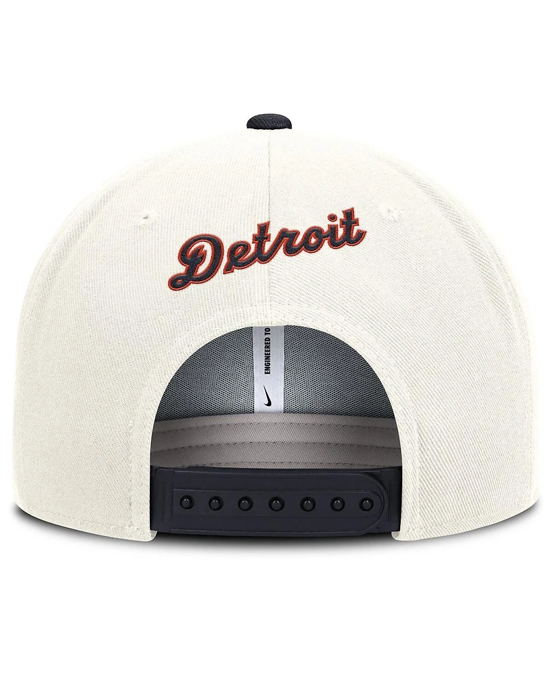 Nike Men's Cream/Navy Detroit Tigers Cooperstown Pro Dri-fit Snapback Hat