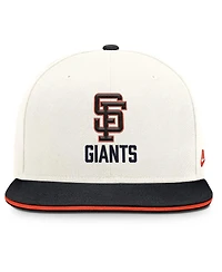 Nike Men's Cream/Black San Francisco Giants Cooperstown Pro Dri-fit Snapback Hat