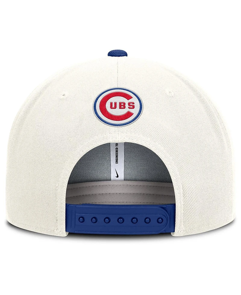 Nike Men's Cream/Royal Chicago Cubs Cooperstown Pro Dri-fit Snapback Hat