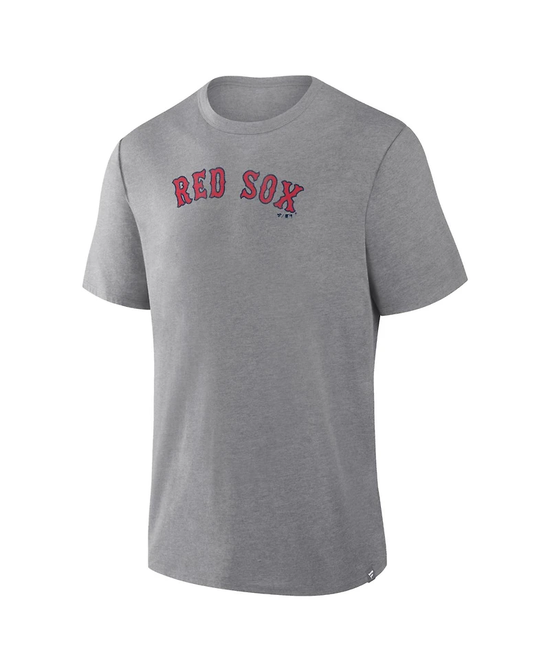 Fanatics Men's Heather Gray Boston Red Sox Play Tribute Tri-Blend T-Shirt