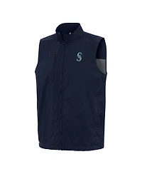 Antigua Men's Navy Seattle Mariners Brisk Full-Zip Vest