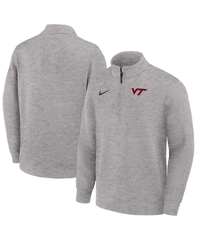 Nike Men's Gray Virginia Tech Hokies Coaches Dri-fit Half-Zip Pullover