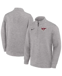 Nike Men's Gray Virginia Tech Hokies Coaches Dri-fit Half-Zip Pullover