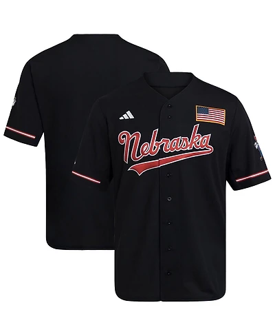Adidas Men's Black Nebraska Huskers Alternate Replica Baseball Jersey