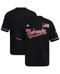 Adidas Men's Black Nebraska Huskers Alternate Replica Baseball Jersey