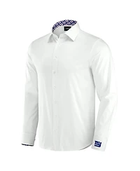 J. Palmer Men's White New York Giants Man-In-Motion Long Sleeve Button-Up Dress Shirt