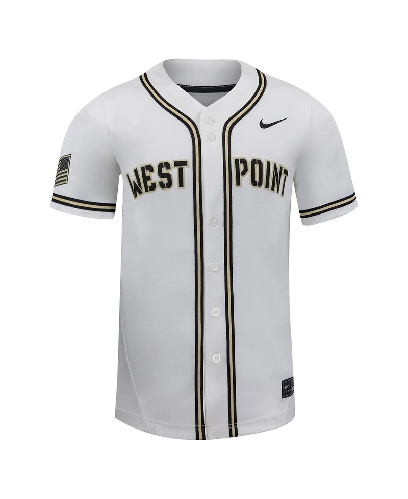 Nike Men's White Army Black Knights Replica Baseball Jersey