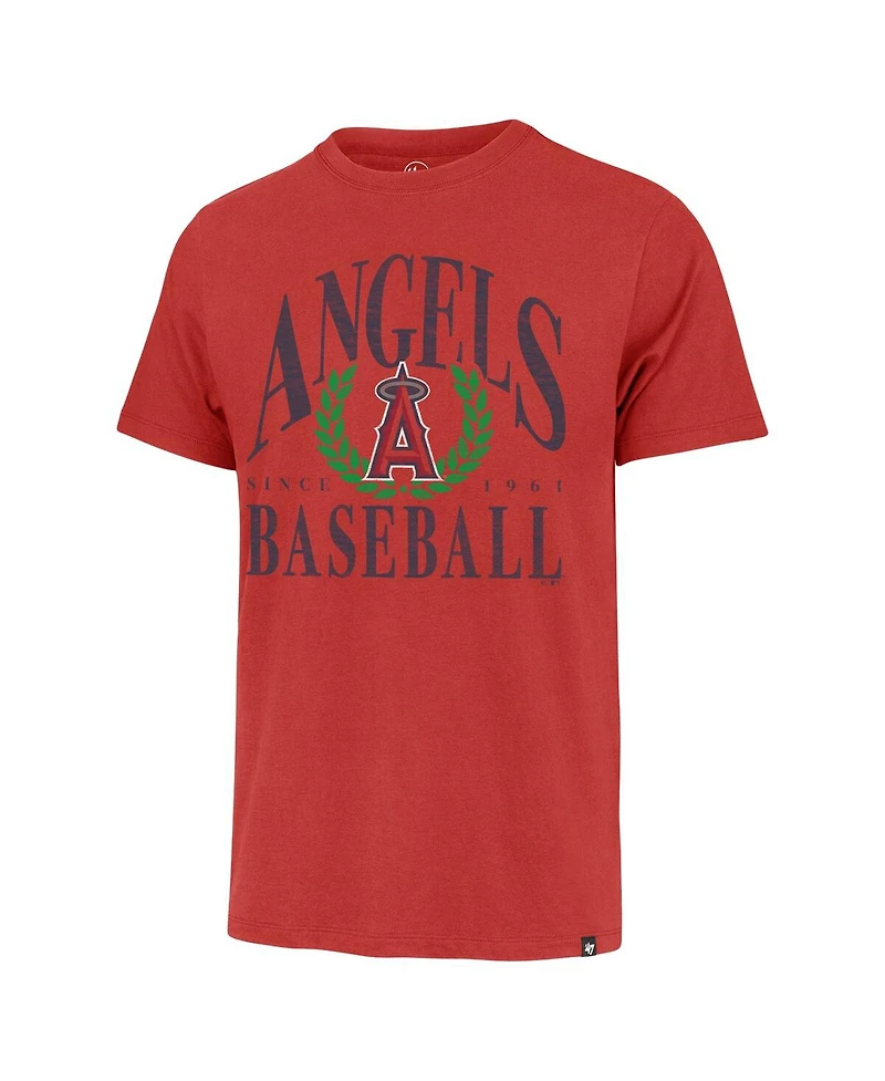 47 Brand Men's Red Los Angeles Angels Pitchout Franklin T-Shirt