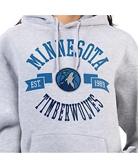 G-iii 4Her by Carl Banks Women's Heather Gray Minnesota Timberwolves City Pullover Hoodie