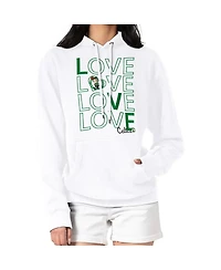 G-iii 4Her by Carl Banks Women's White Boston Celtics Basketball Love Fleece Pullover Hoodie