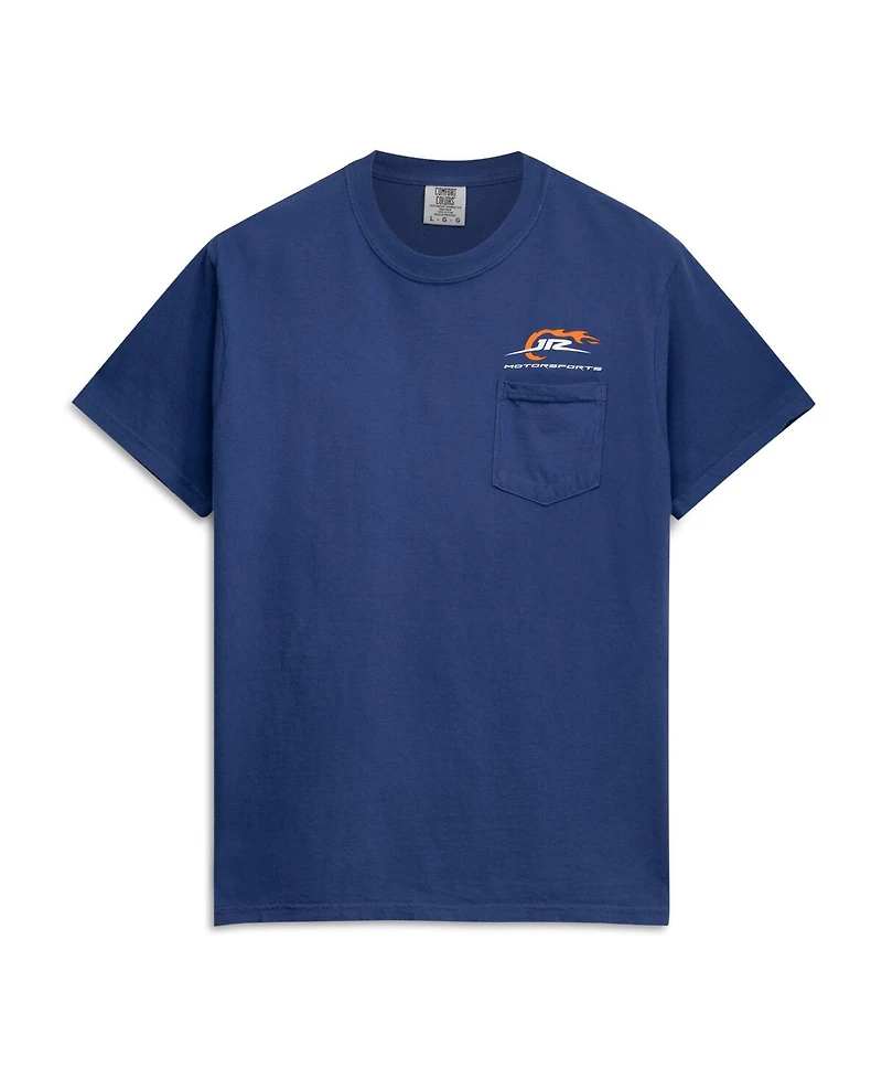 Jr Motorsports Official Team Apparel Men's Navy Stock Car Racing Pocket Heavyweight T-Shirt