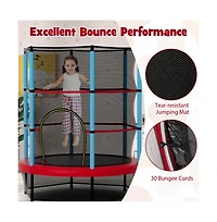 Hongge Kids Trampoline Recreational Bounce Jumper with Safety Enclosure Net