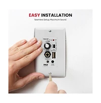 Pyle Bluetooth In-Wall Receiver with Speaker Control and Usb Charging PWA15BT