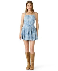 Steve Madden Juniors' Denim Square Neck Mini Dress