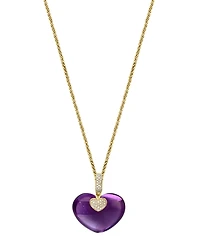 Lali Jewels Amethyst (1/4 ct. t.w.) & Diamond (1/5 ct. t.w.) Necklace in 18k Rose Gold