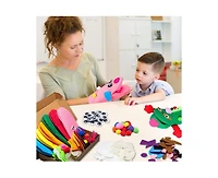 Diy Felt Sock Puppet Making Kit (6 Pcs) with Accessories, Creative Craft Set for Boys and Girls, Ideal for Storytelling and Party Games