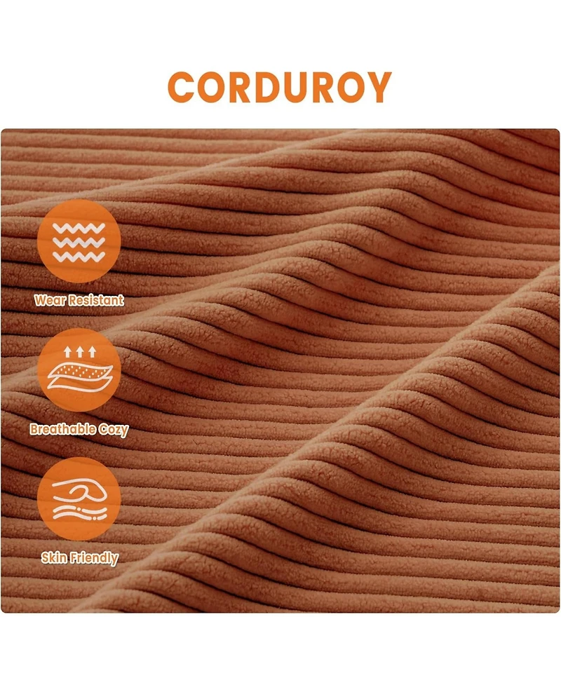 gaomon 84" Oversized Corduroy Loveseat, Modern Deep Seat 2-Seater Sofa with Wide Arms for Living Room