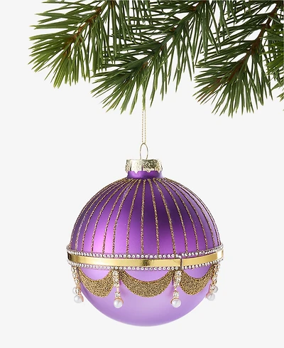 Holiday Lane Peacock Embellished Ball Ornament, Macy's Exclusive