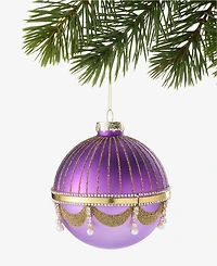 Holiday Lane Peacock Embellished Ball Ornament, Macy's Exclusive