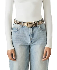 Steve Madden Snake Printed Polyurethane Fashion Belt