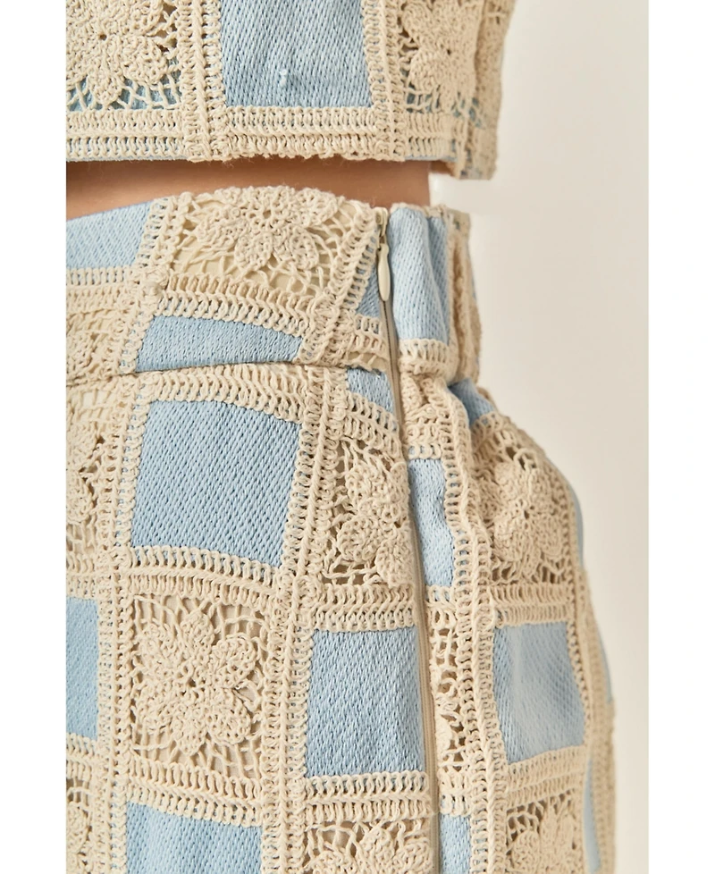 English Factory Women's Crochet Long Pants