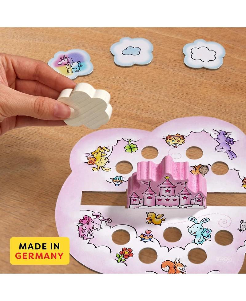 Haba Unicorn Glitterluck Cloud Stacking - Cooperative Kids Board Game