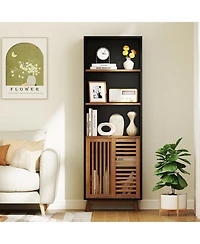 Slickblue Tall 70" Bookcase 5-Tier with Adjustable Storage Shelf