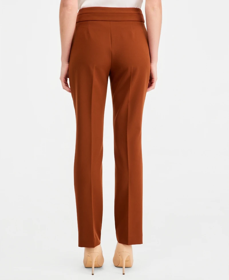Tahari Asl Petite Mid-Rise Bell Bottom Pants