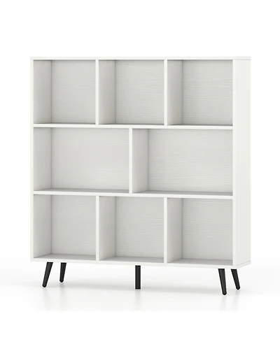Slickblue 8-Cube Organizer Bookcase with Sturdy Metal Legs