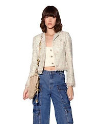 Walter Baker Women's Veronica Notch-Collar Boucle Tweed Jacket