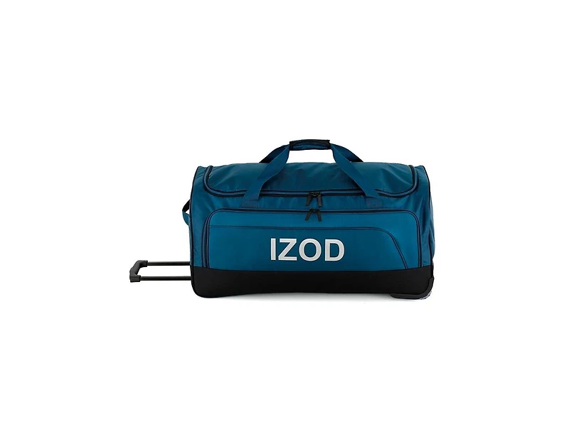 Izod Katy Travel Duffel 4-Piece Set - Lightweight Soft Shell Rolling Bag and Telescopic Handle