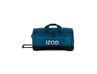 Izod Katy Travel Duffel 4-Piece Set - Lightweight Soft Shell Rolling Bag and Telescopic Handle