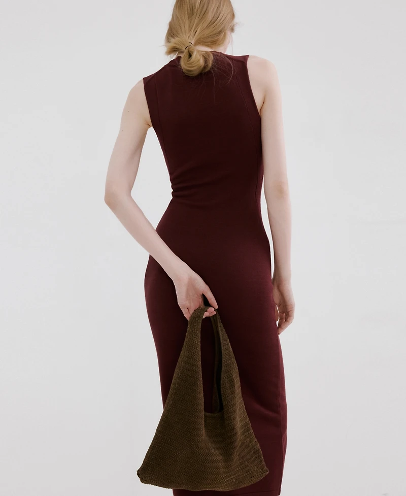 Mango Women's Knit Midi Dress