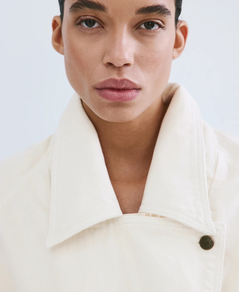 Mango Women's Belted Denim Trench Coat