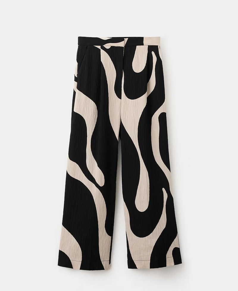 Mango Women's Printed Straight Pants