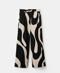 Mango Women's Printed Straight Pants
