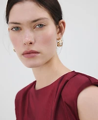 Mango Women's Fitted Satin Dress