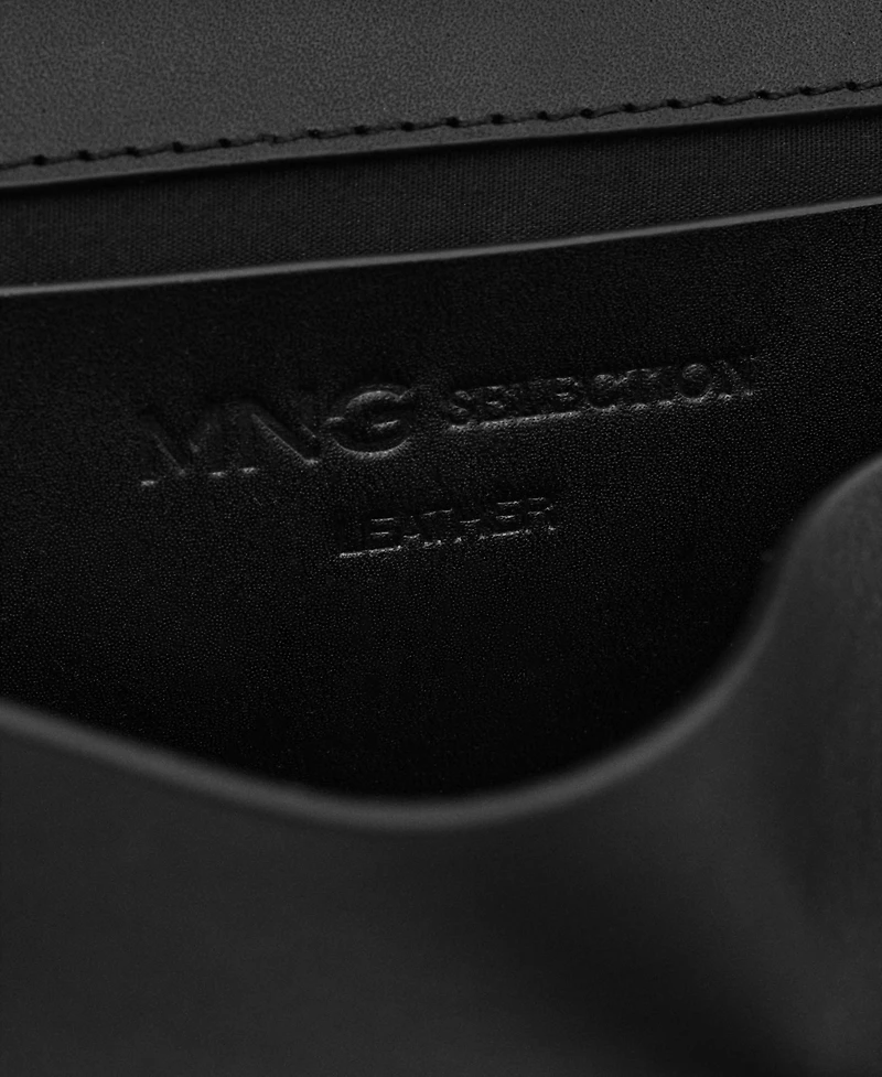 Mango Women's Leather Detachable Coin Purse Belt