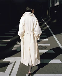 Mango Women's Oversized Funnel-Neck Belt Trench Coat