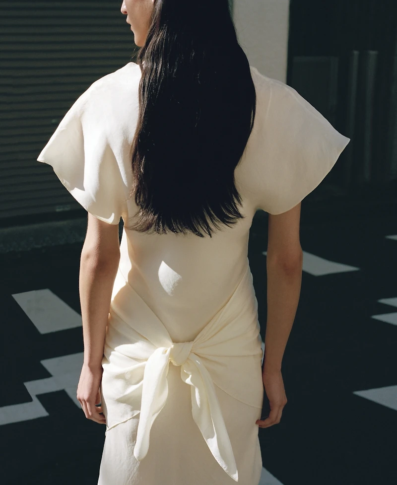 Mango Women's Matching Scarf Lyocell Dress