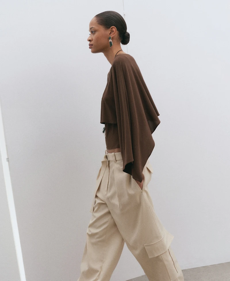 Mango Women's Three-Quarter-Sleeve Blouse