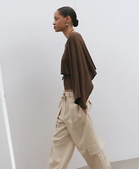 Mango Women's Three-Quarter-Sleeve Blouse