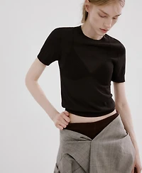 Mango Women's Short-Sleeved Knitted Sweater