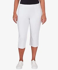 Ruby Rd. Petite Elastic-Waist French Terry Capri Pants