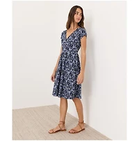 Pact Women's Organic Cotton Fit & Flare Crossover Dress
